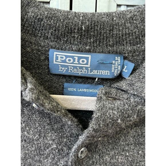 NWOT Polo Ralph Lauren Gray Lambswool Sweater, Large $128 E42 - Picture 4 of 6